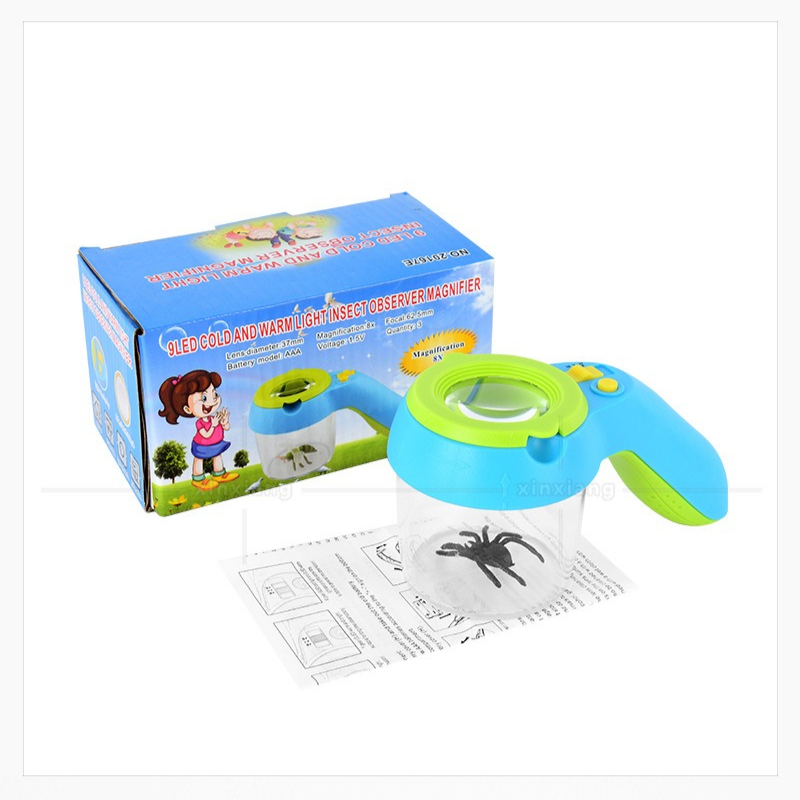 Outdoor Adventure Toys For Kids - 9LED 버그 확대경 어린이용 휴대용 곤충