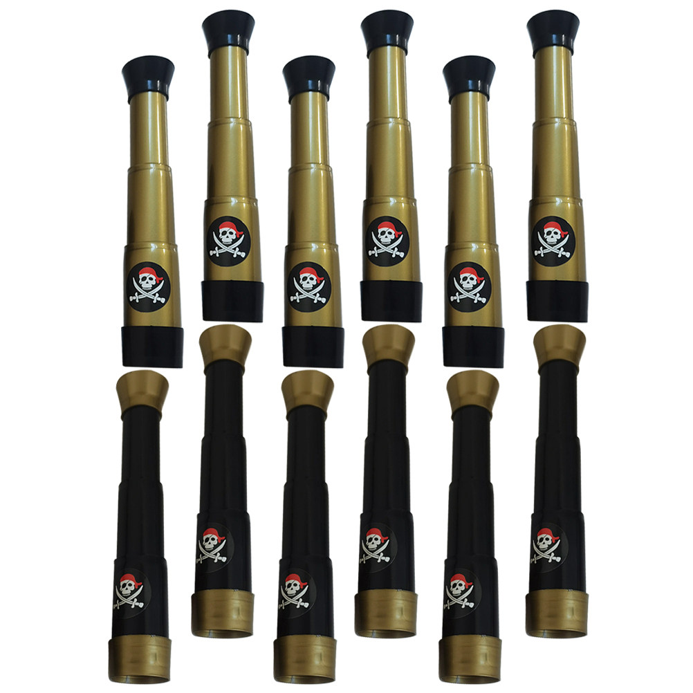 Outdoor Adventure Toys For Kids - 12Pcs 어린이 해적 망원경 세트 모노큘러