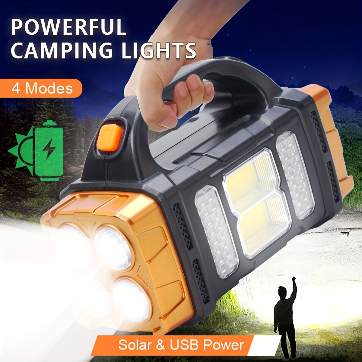 Outdoor Adventure Camp - 새로운 업그레이드 충전식 고출력 태양광 LED