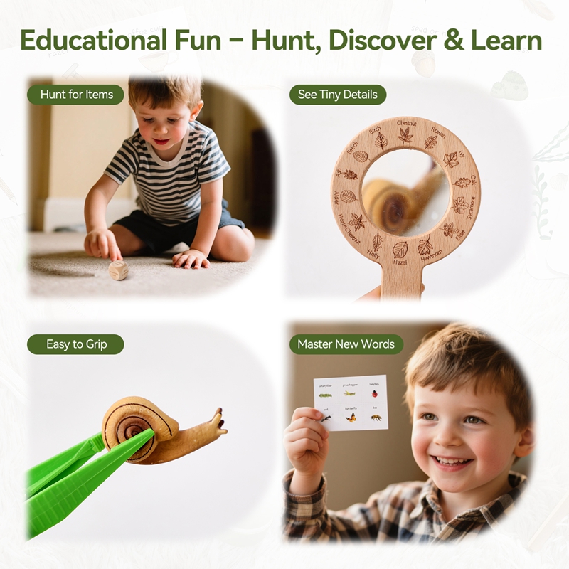 나무 몬테소리 장난감 보물찾기 세트 어린이 야외 탐험  - Outdoor Adventure Toys For Kids 리뷰 및 가격