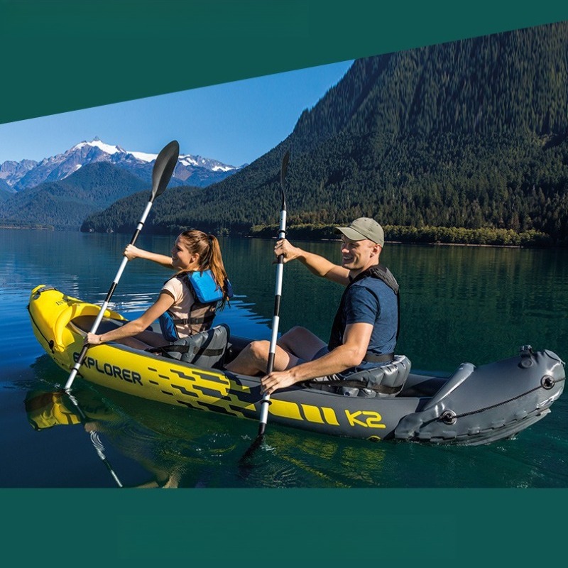 팽창식 보트 2인용 래프트 딩기 야외 낚시 강 모험용  - Outdoor Adventure Kayak 리뷰 및 가격