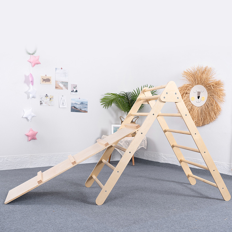 접이식 나무 삼각형 클라이머 슬라이드 램프 포함, 실내 - Outdoor Adventure Toys For Kids 리뷰 및 가격