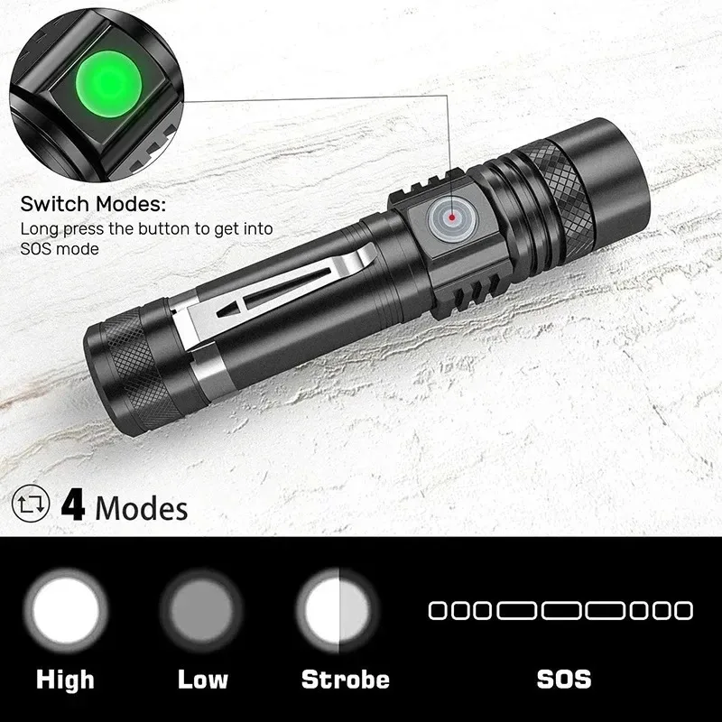 T6 LED 충전식 손전등, 18650 줌이 가능한 토 - Outdoor Adventure Camp 리뷰 및 가격