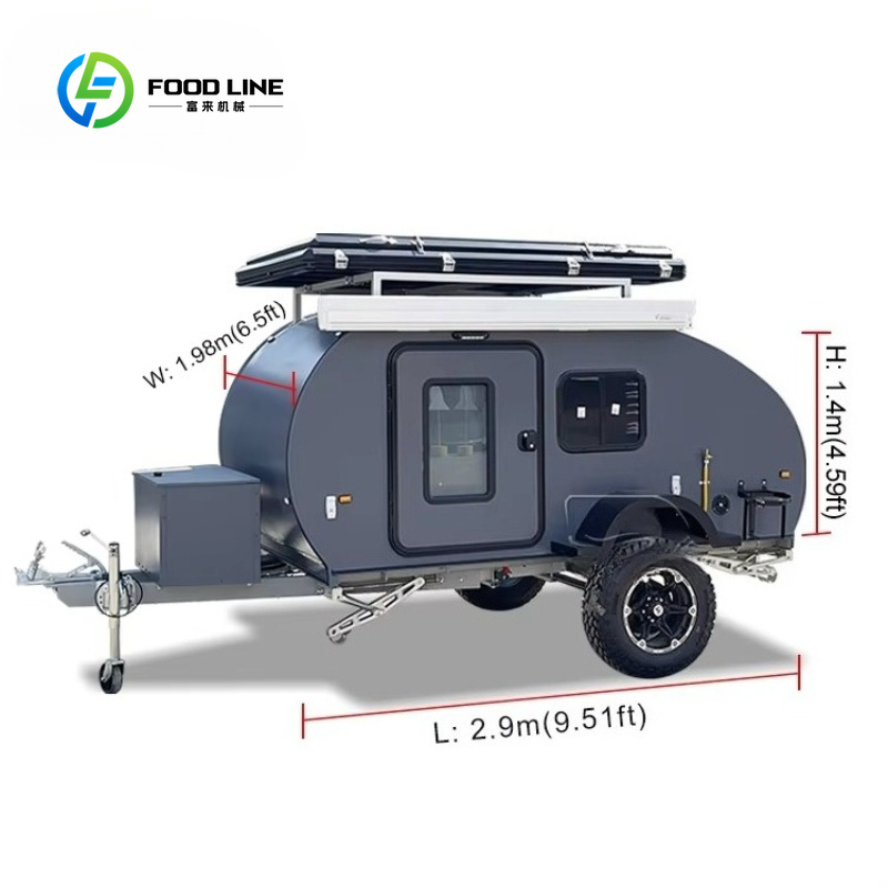 맞춤형 짙은 회색 오프로드 티어드롭 여행용 캠퍼, 완비 - Adventure Outdoor Equipment 리뷰 및 가격