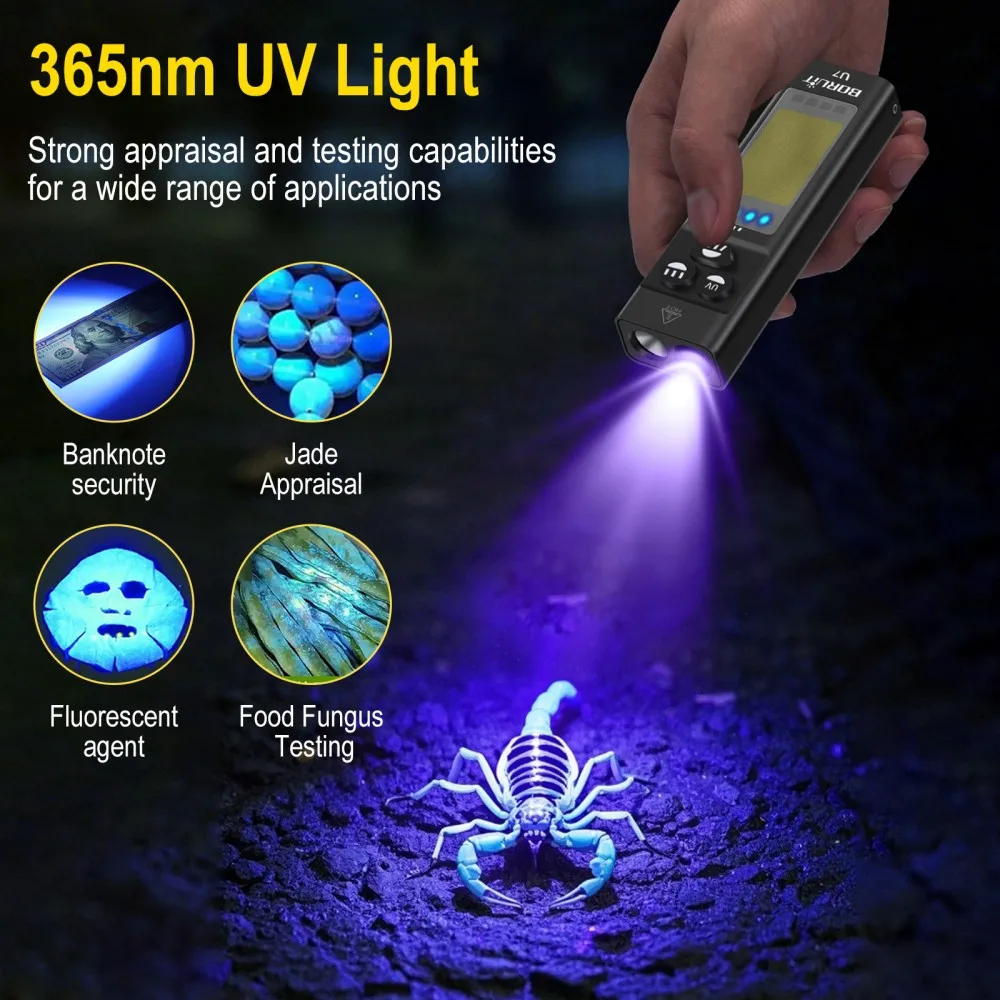 BORUiT U7 UV LED EDC 손전등 1100L - Outdoor Adventure Camp 리뷰 및 가격