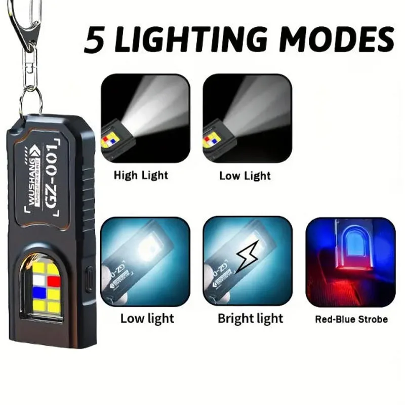 강력한 미니 COB LED 키체인 손전등 USB C 충 - Outdoor Adventure Camp 리뷰 및 가격