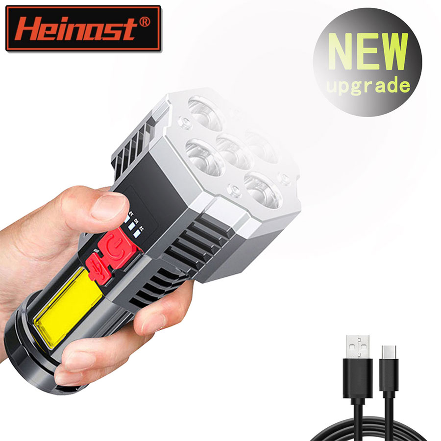 5 LED 고출력 LED 손전등 측면 조명이 있는 충전 - Outdoor Adventure Camp 리뷰 및 가격