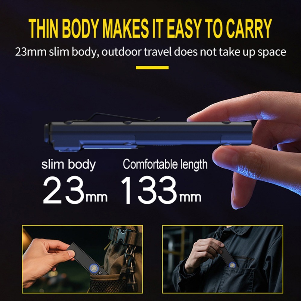 초박형 EDC 충전식 LED 손전등 배터리 디스플레이  - Outdoor Adventure Camp 리뷰 및 가격
