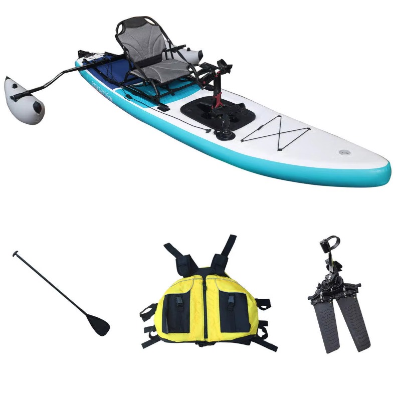14피트 2인용 풍선식 페달 낚시 카약 (누수 방지 시 - Outdoor Adventure Kayak 리뷰 및 가격